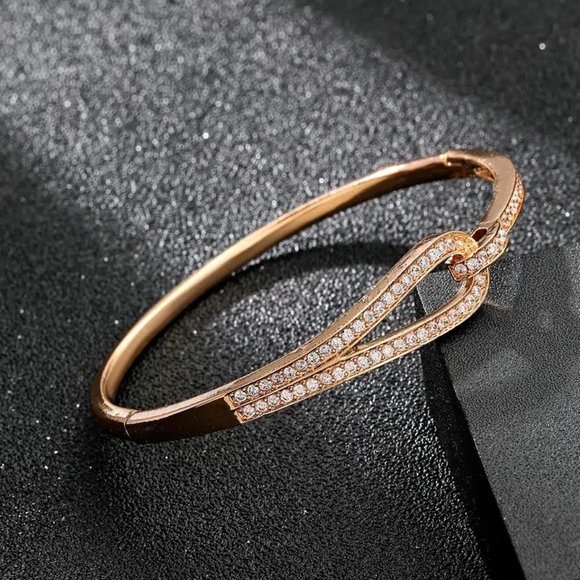 BOGO 50% Off NWT White Zirconia 18K Copper Bracelet - Picture 2 of 10